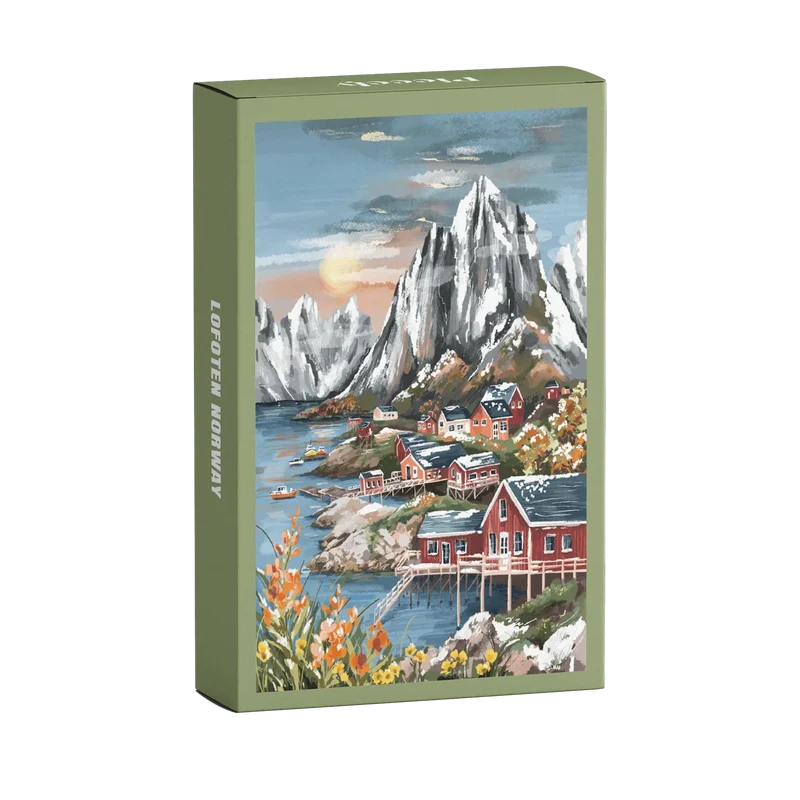 Piecely Puzzles - Mini-Puzzle Lofoten Norway 99 Teile
