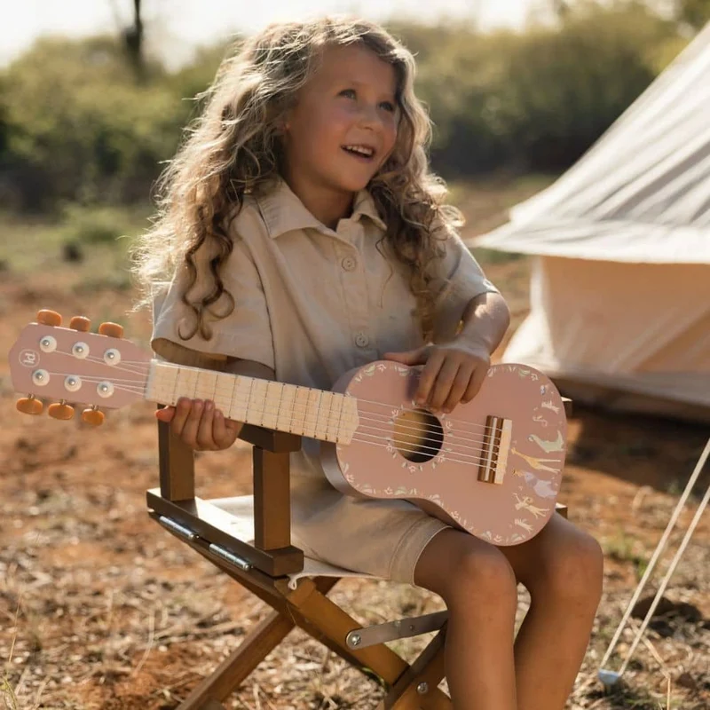 Holzgitarre – Safari Friends, rosa