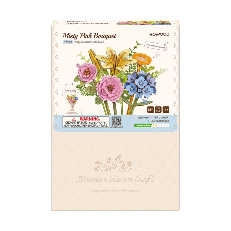 Robotime Misty Pink Bouquet TWM52
