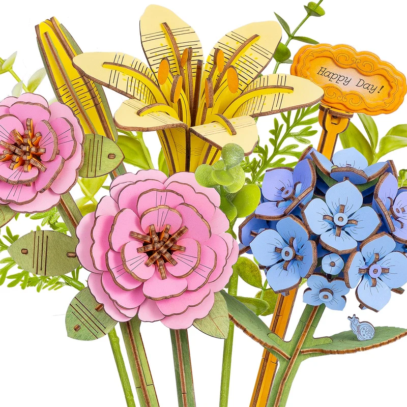 Robotime Misty Pink Bouquet TWM52