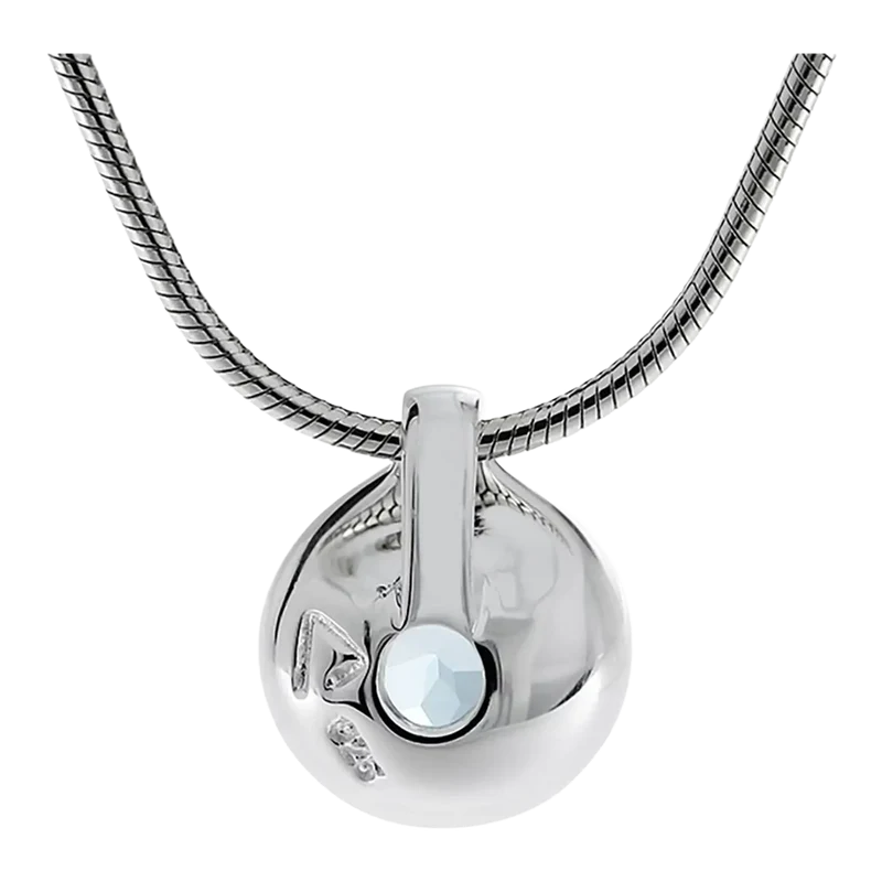 Kettenanhänger Silber weißer Topas 7mm Geschenk