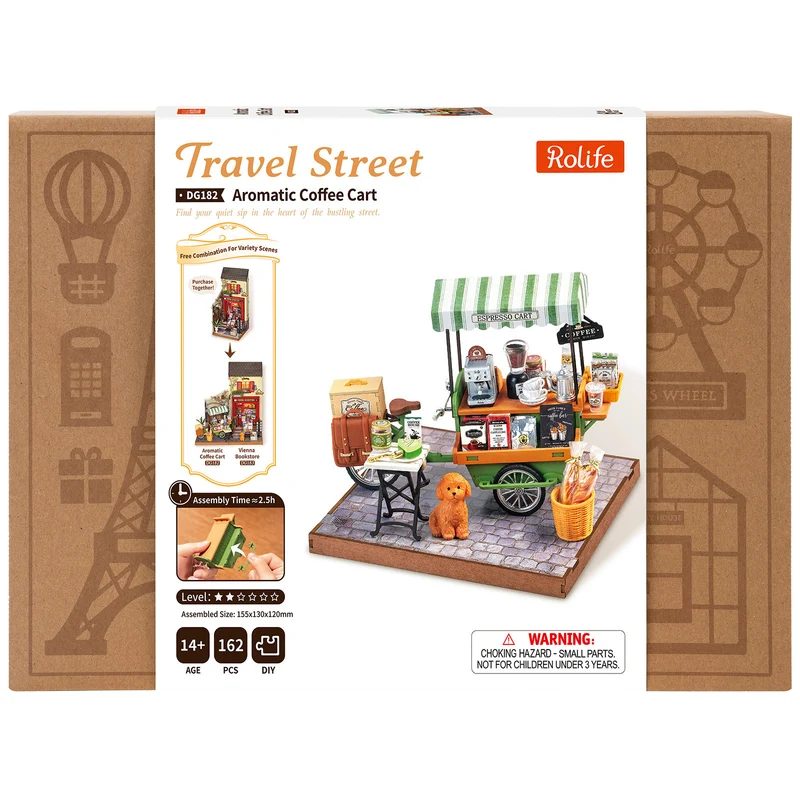 Robotime Aromatic Coffee Cart DG182
