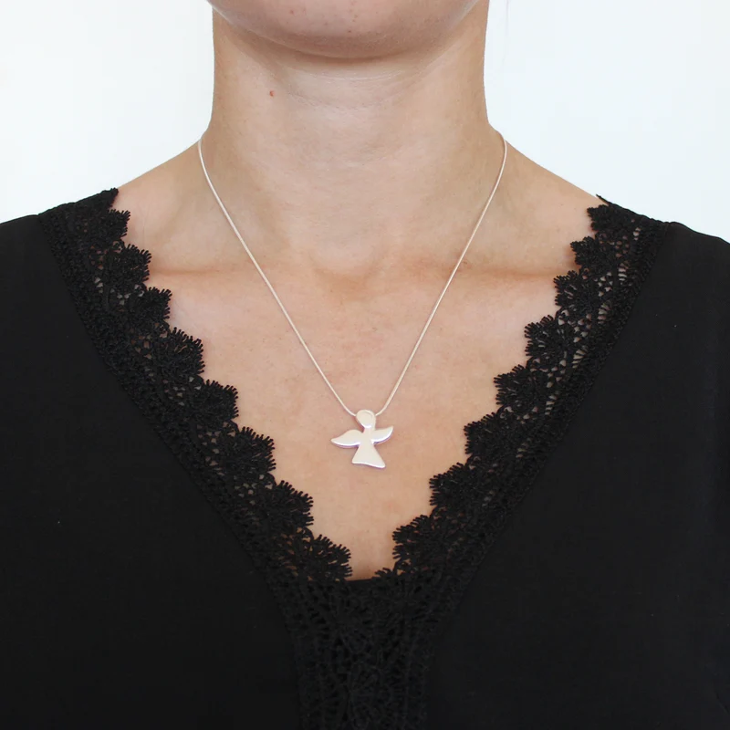 Schutzengel Kette mit Anhänger aus Silber