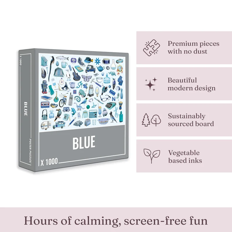 Blue Jigsaw Puzzle (1000 pieces)
