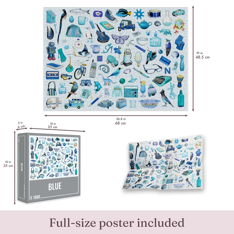 Blue Jigsaw Puzzle (1000 pieces)