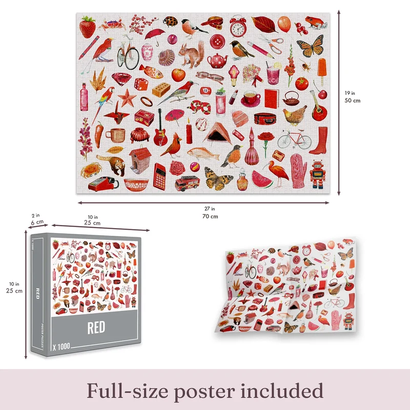 Red Jigsaw Puzzle (1000 pieces)