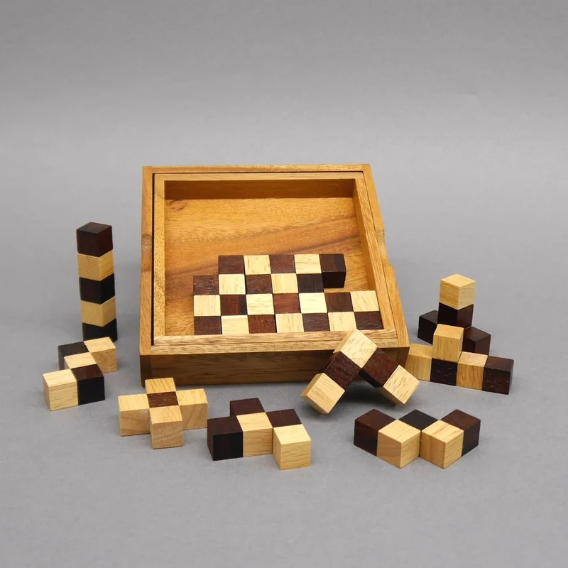 SCHACHBRETT-PUZZLE - edles Knobelspiel