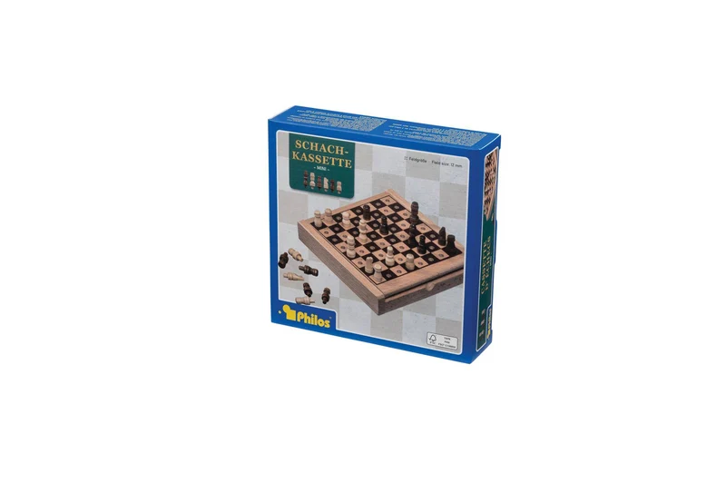 Schach, mini, Reisespiel, Feld 12 mm, FSC 100%, sprachunabhängig