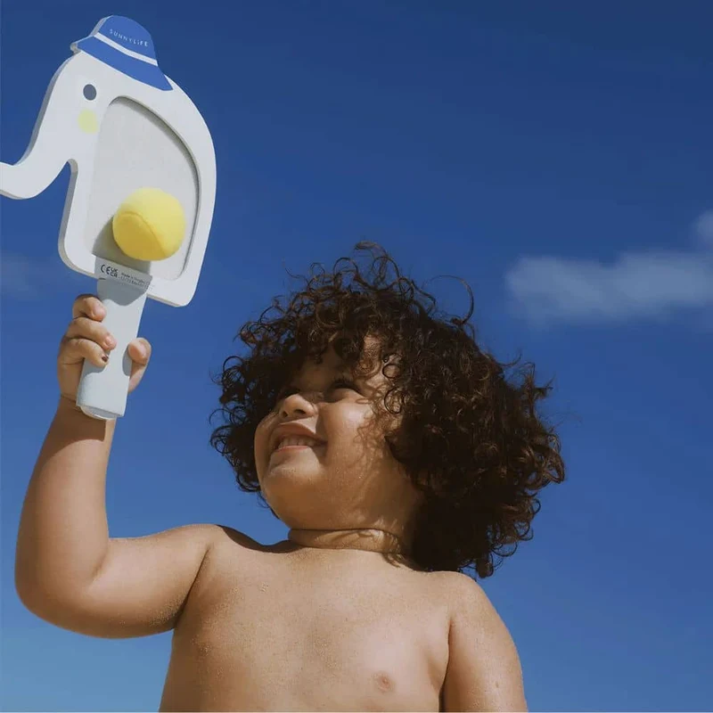 Doppelseitige Beachballschläger mit Klettverschluss – Eli the Elephant