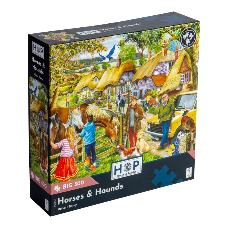 Horses & Hounds - BIG 500 Piece Jigsaw Puzzle