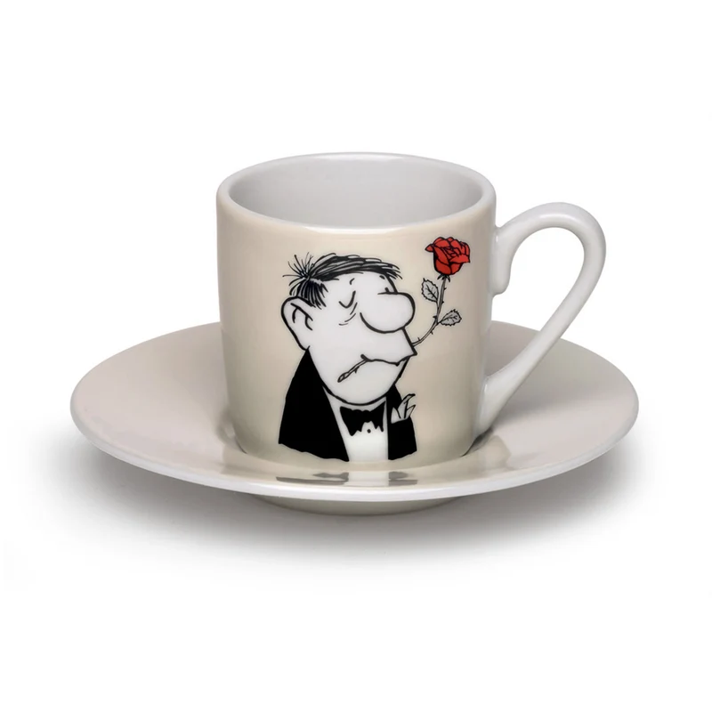 4 Espressostassen mit Künstlermotiven im Set