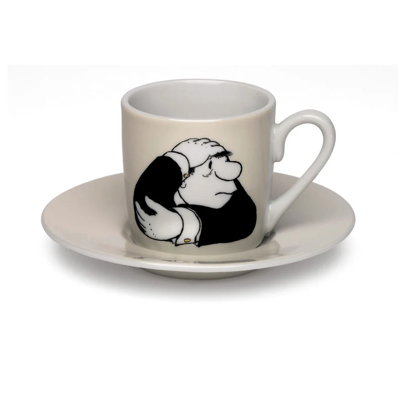 4 Espressostassen mit Künstlermotiven im Set