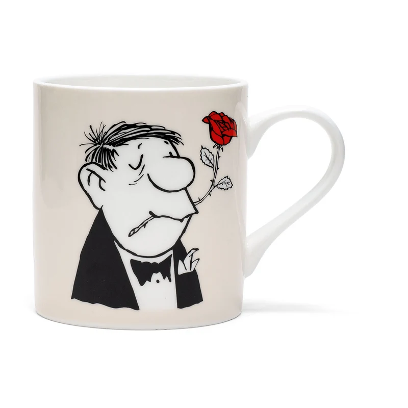 2 Loriot Becher mit Künstlermotiven "Rosenkavalier" & "Conférencier"