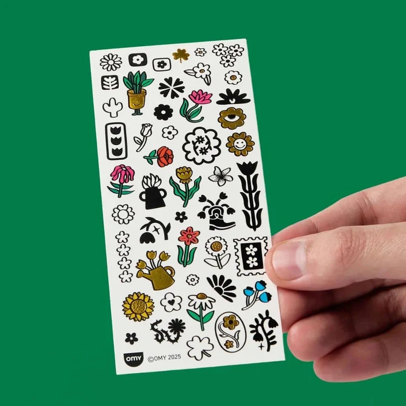 Abwaschbare Tattoos – Blumen, 47 Stück
