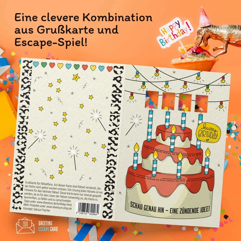Escape-Grußkarte - Perfekt für jeden Geburtstag