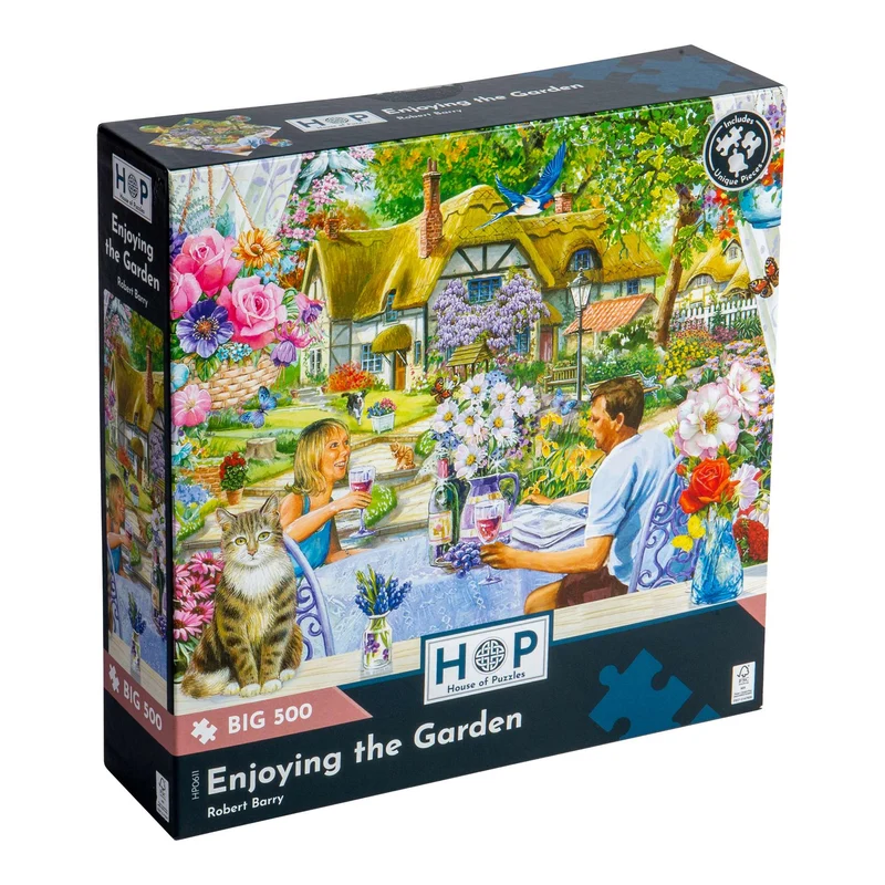 Enjoying the Garden - BIG 500 Piece Jigsaw Puzzle