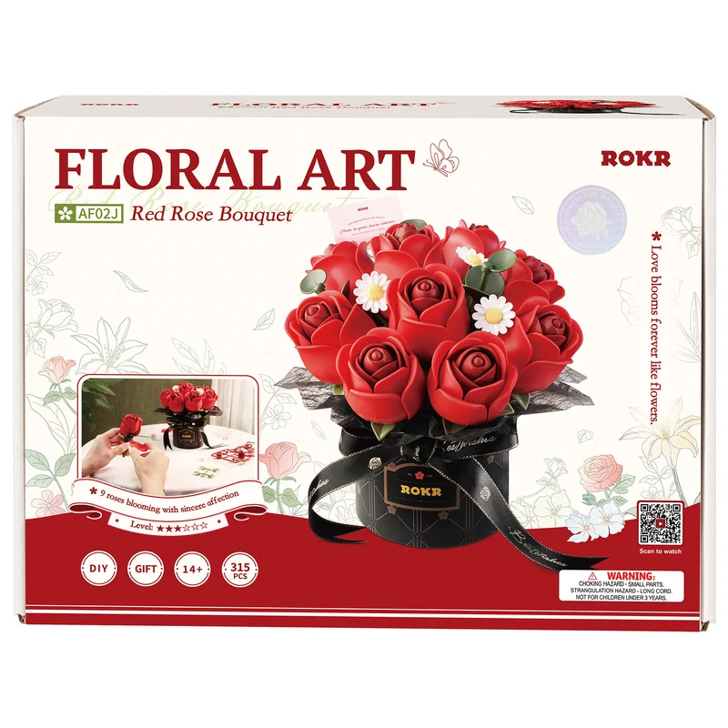 Robotime Red Rose Bouquet AF02J