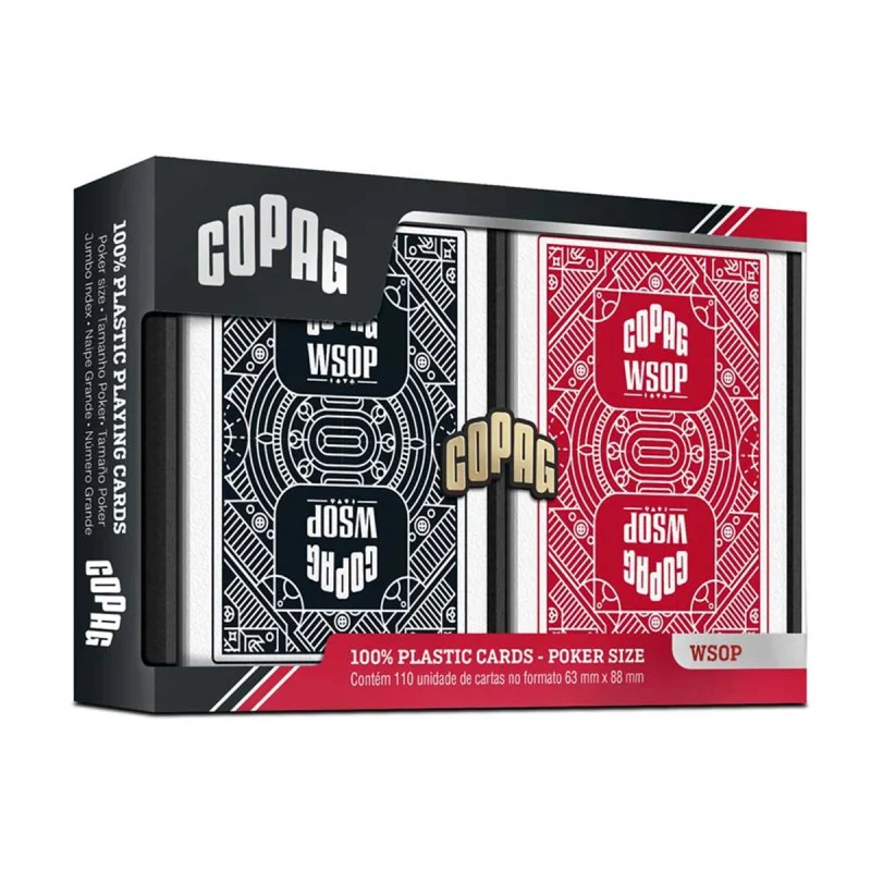 Copag "WSOP" - Set mit 2 Pokerkarten Decks aus 100 % Kunststoff, sprachunabhängig