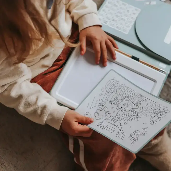 Beleuchtetes Tablet zum Nachzeichnen mit Bleistift – 30 Vorlagen – Food