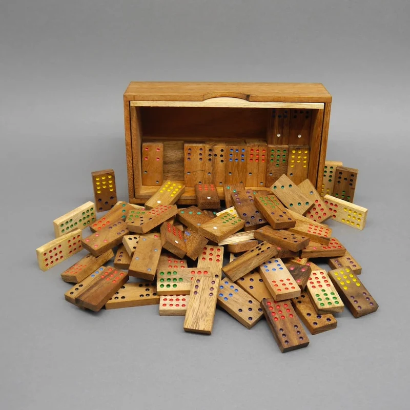 DOMINO DOPPEL 12 - edles Holzdomino
