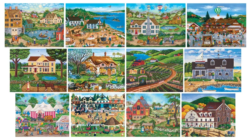 DMG Folk Art Multipack, Bonnie White (12 puzzles) (DAMAGED BOX)