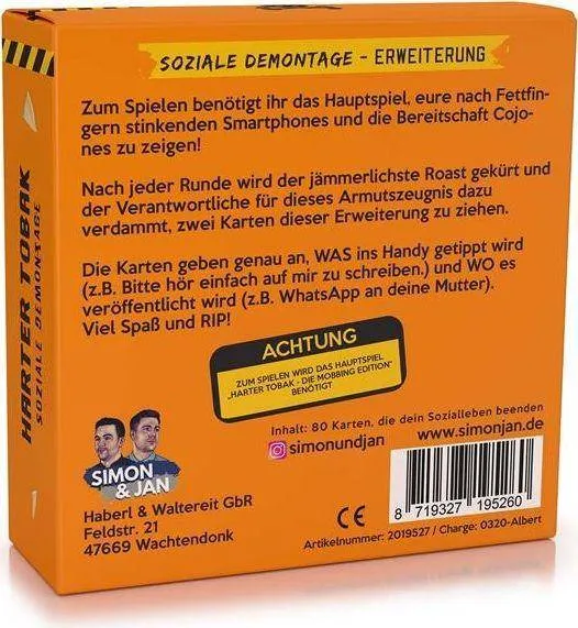 Harter Tobak: Soziale Demontage [Erweiterung]