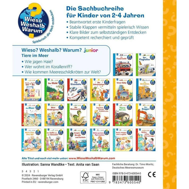 Ravensburger Wieso? Weshalb? Warum? junior, Band 57: Tiere im Meer