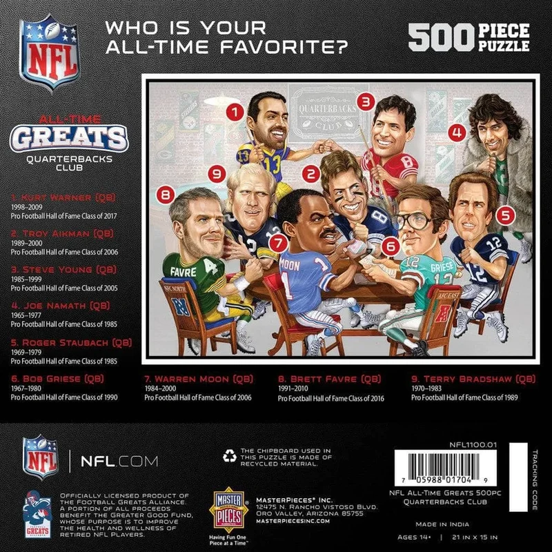NFL Quarterbacks All-Time Greats (500pcs)