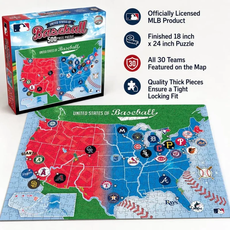 MLB - League Map - United States of Baseball (500pcs)