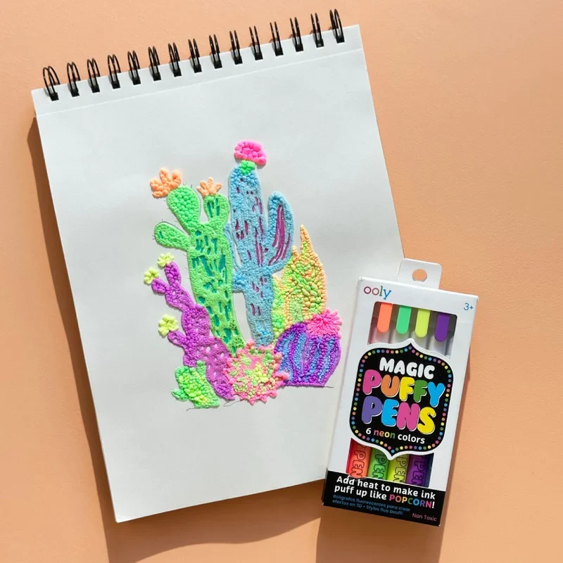 Magic Puffy 3D Marker Set – Neonfarben