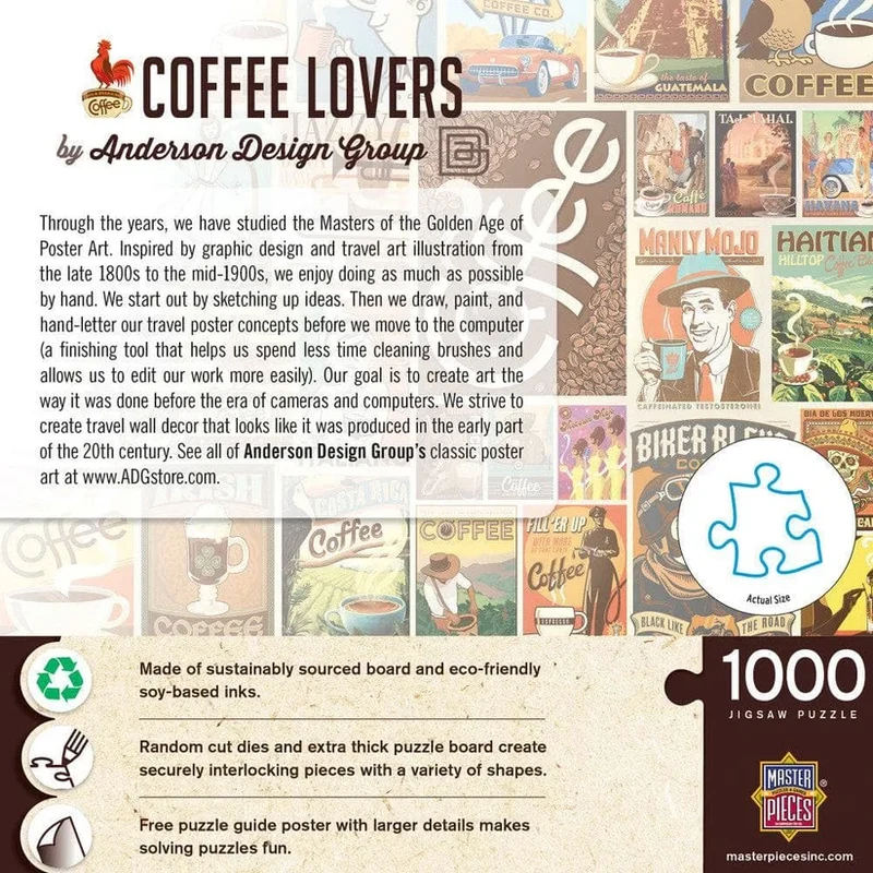 Vintage Posters - Coffee Lovers (1000pcs)