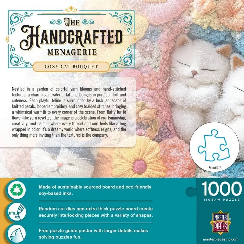 The Handcrafted Menagerie - Cozy Cat Bouquet (1000pcs)
