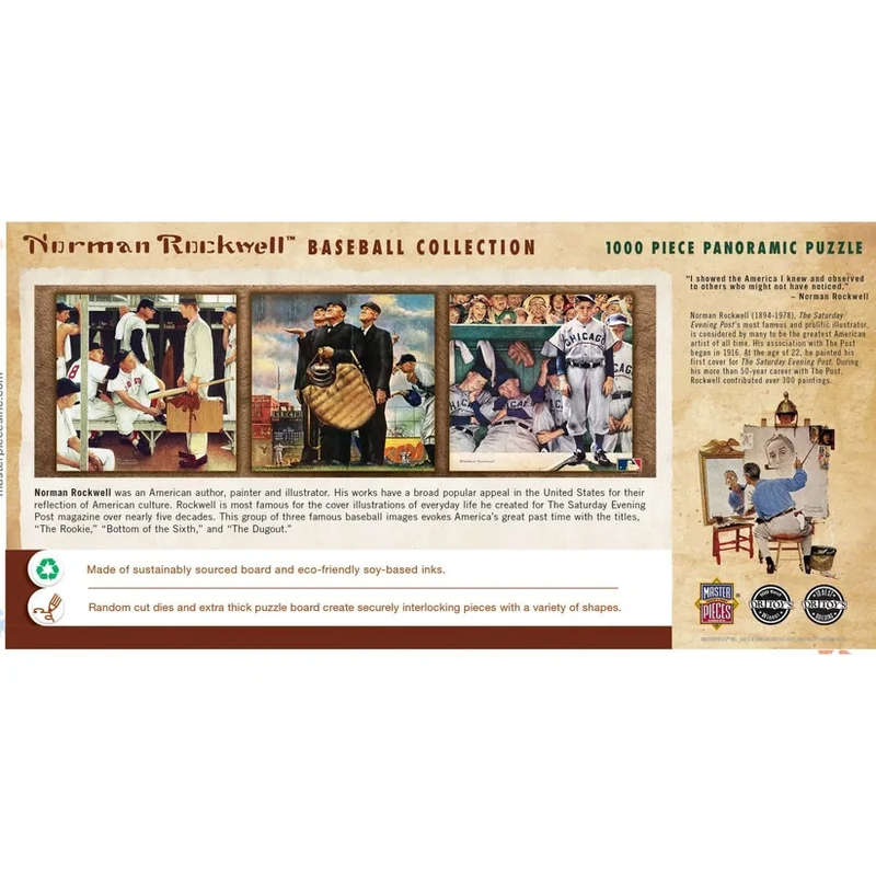 Saturday Evening Post - Baseball Collection, Normal Rockwell (Panoramic) (1000pcs)