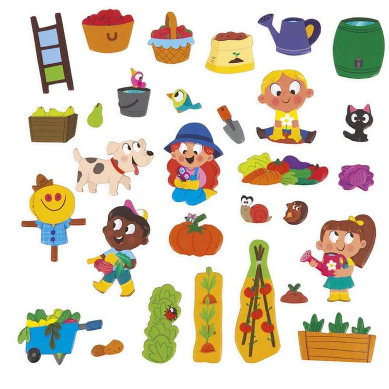Magnetische Magneti'stories Puzzle – Im Garten