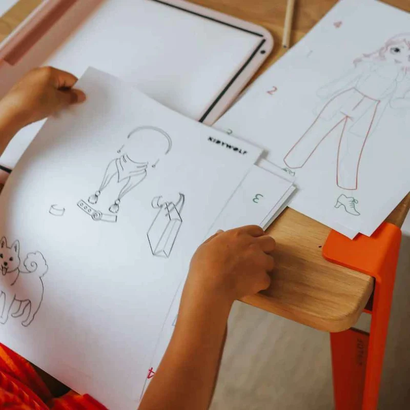 KidyDraw Pro – LED Schreib & Zeichentafel für Kinder - Fashion Edition