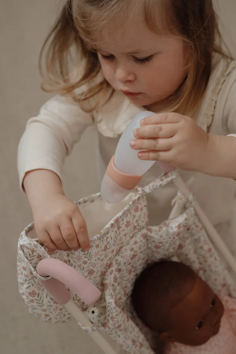 Faltbarer Kinderwagen für Puppen – Beige