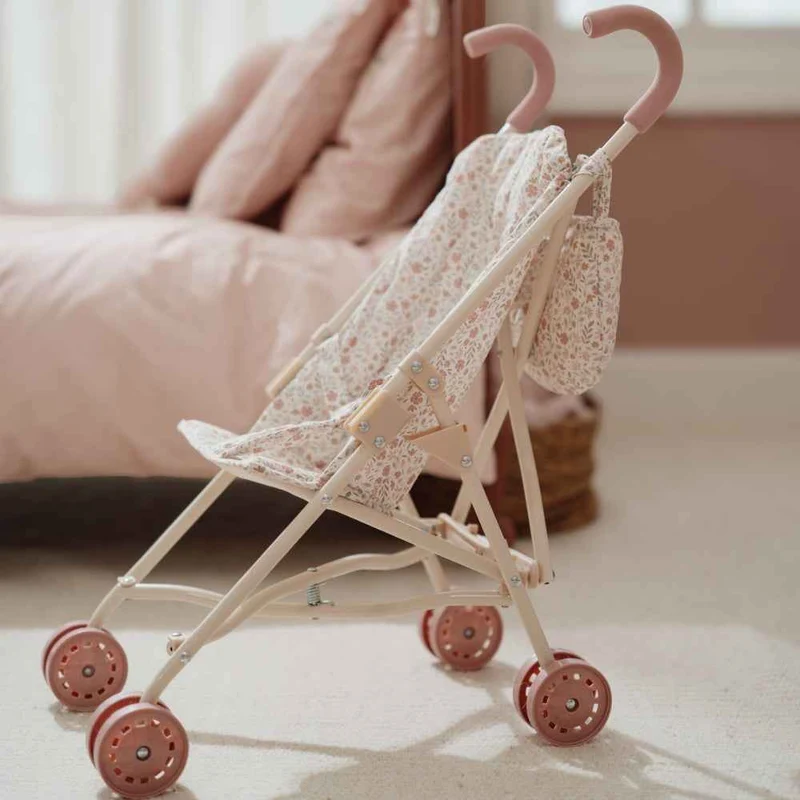 Faltbarer Kinderwagen für Puppen – Beige