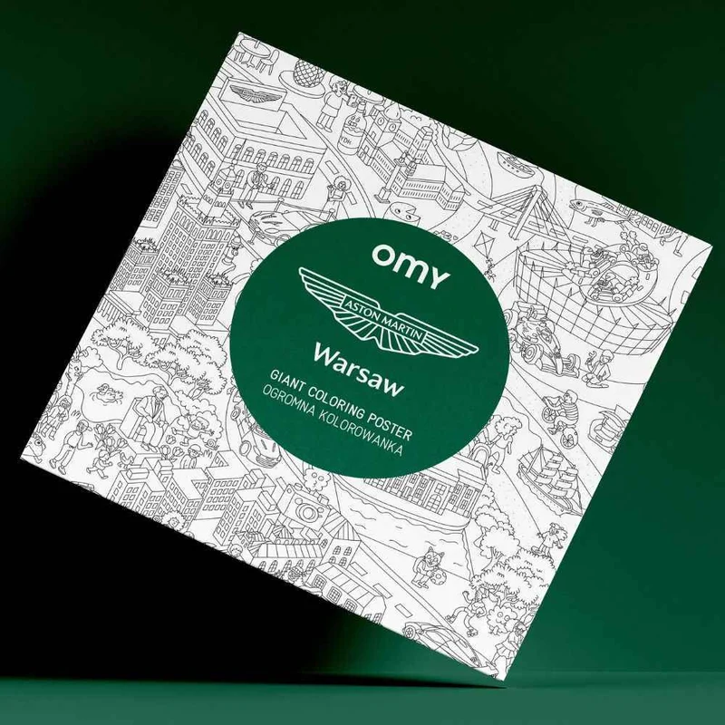 Riesiges Malbuch – Aston Martin Warsaw 100 x 70 cm