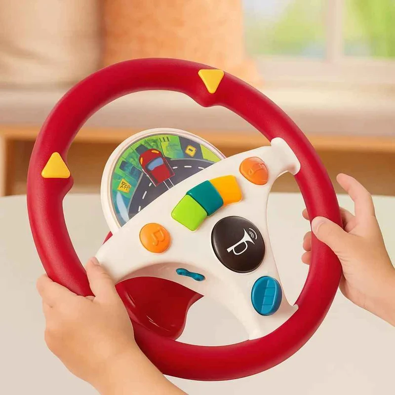 Interaktives Musiklenkrad – Musical Driving Wheel rot