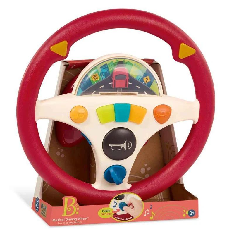 Interaktives Musiklenkrad – Musical Driving Wheel rot