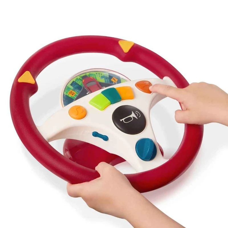 Interaktives Musiklenkrad – Musical Driving Wheel rot