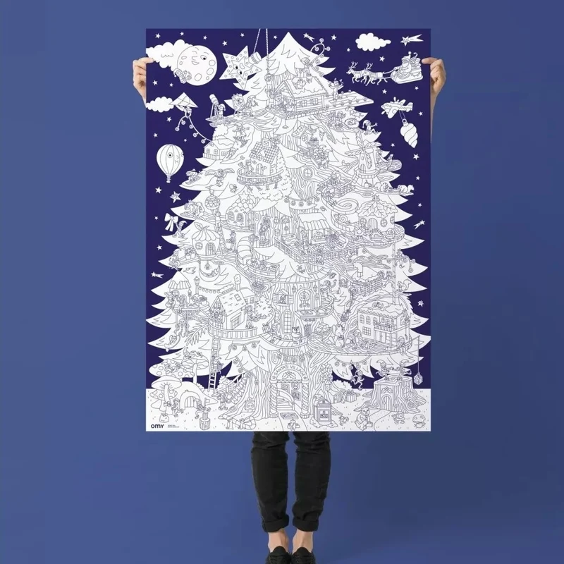 Riesiges Malbuch – Weihnachtsbaum 100 x 70 cm