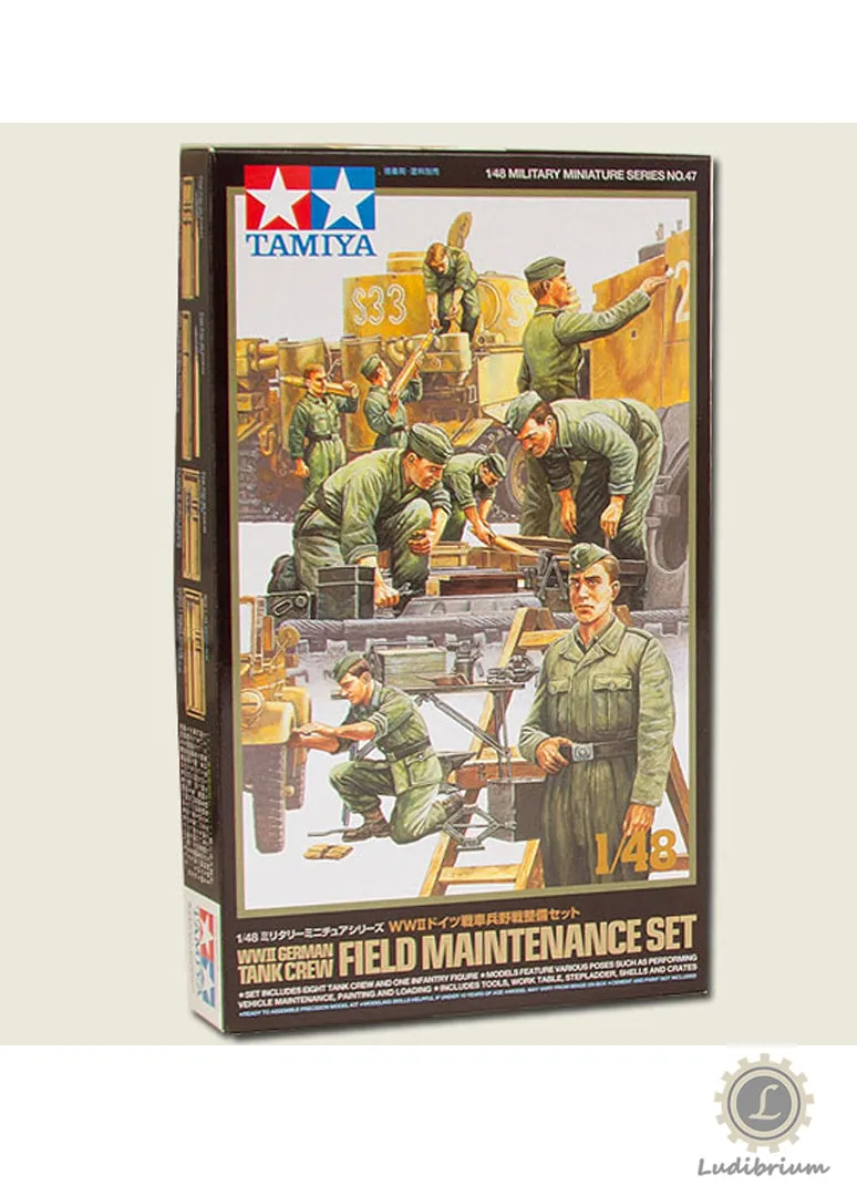 Tamiya - Deutsches Tankpersonal, Feldwartungs - Set, 1:48