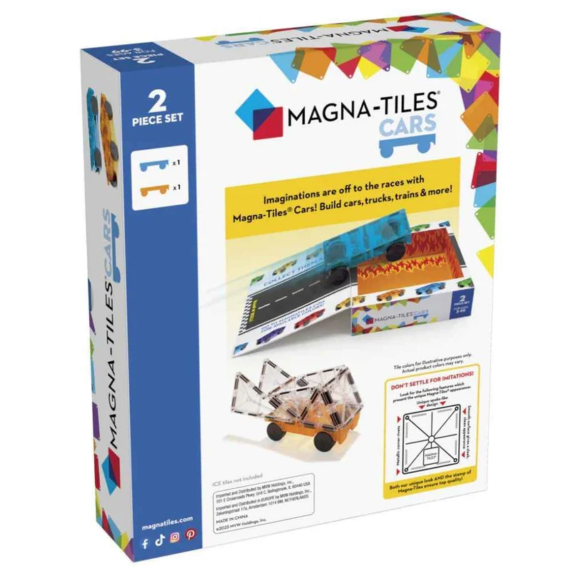 Magnetklötze – Cars 2, orange und blau