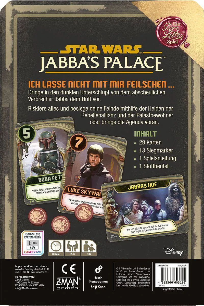 Star Wars - Jabba’s Palace: Ein Love Letter™-Spiel