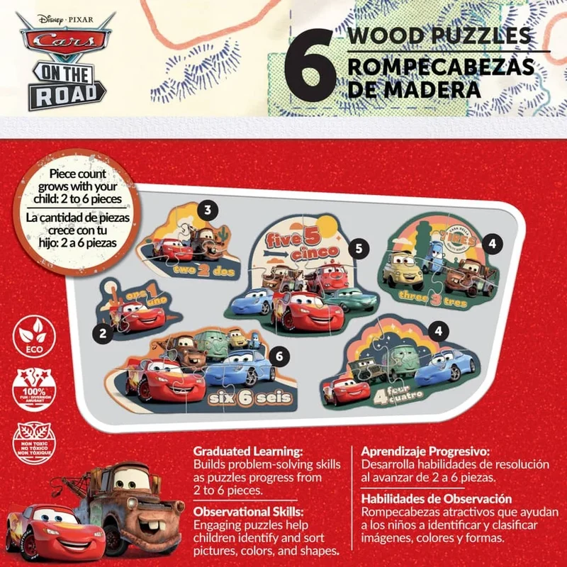 Disney Cars Multipack (WOOD - Shaped)