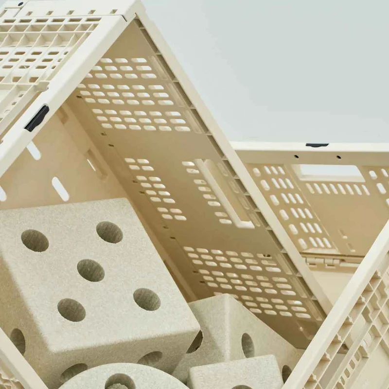 Aufbewahrungsbox – faltbare Spielzeugkiste - Sand Grey