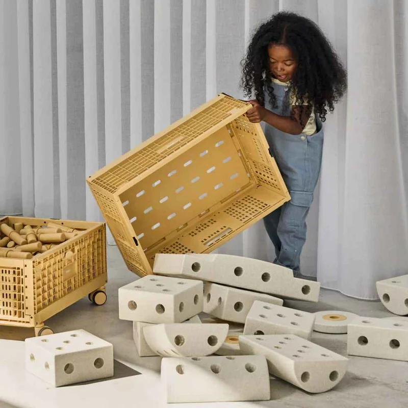 Aufbewahrungsbox – faltbare Spielzeugkiste - Honey Yellow