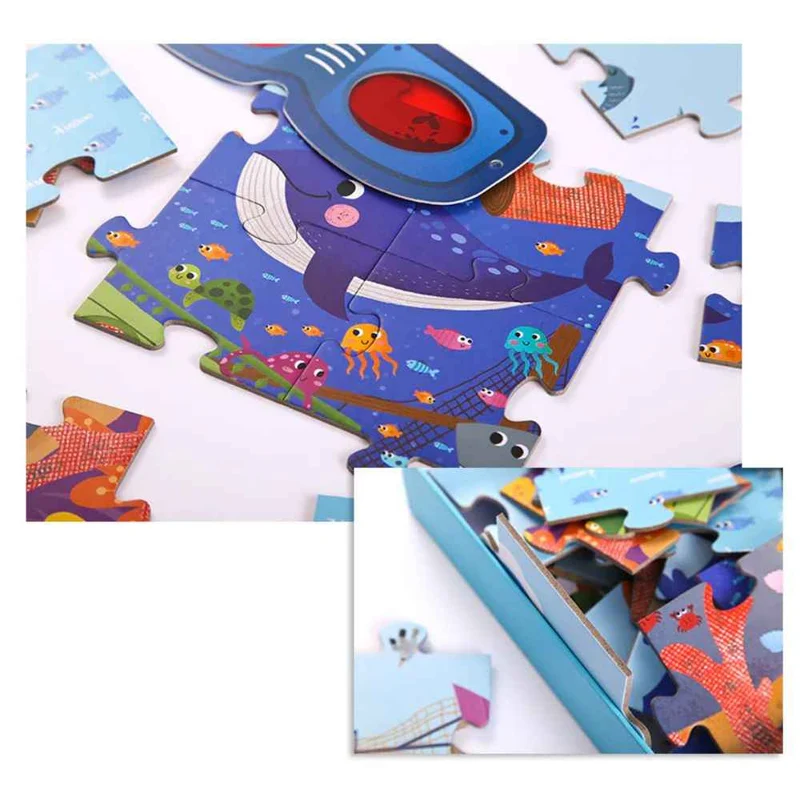 Geheimnisvolles Puzzle Ozean – 35 Teile mit 3D-Brille