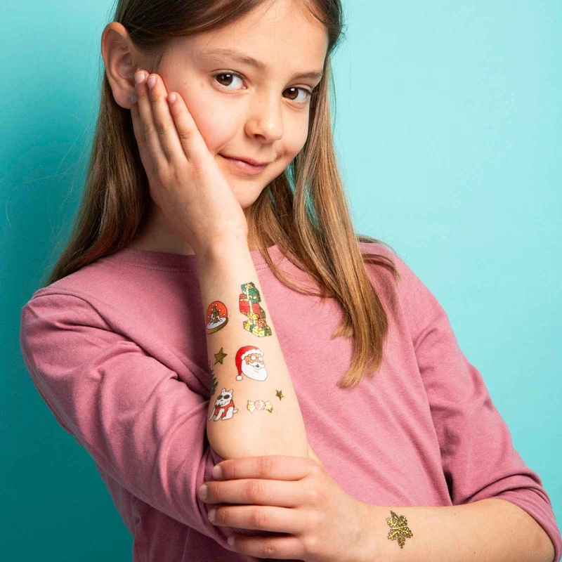 Tattoos für Kinder – Weihnachtsausgabe, 50 Stück